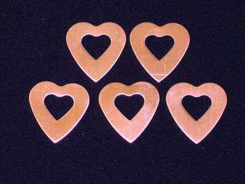 Copper Heart Washer Stamping Blanks