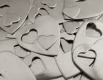 Nickel Silver Heart Pendant Stamping Blanks