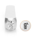 Sara, Girl, Daughter Stick Figure Design Stamp, 6MM