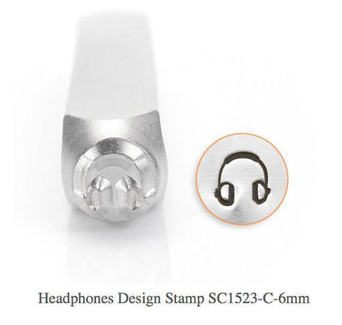 Headphones Design Stamp, 6MM